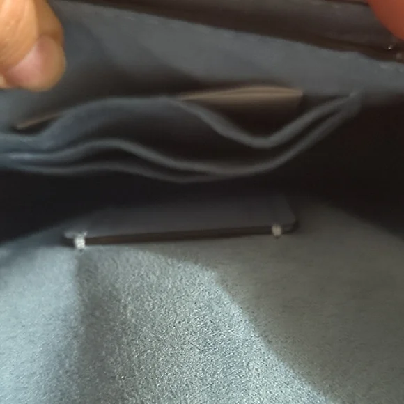 NWT Coach Lonnie North south Leather Signature Jacquard Blue Cross body Bag - Picture 5 of 9